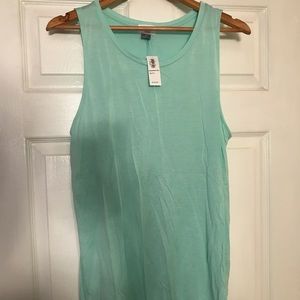 Mint High Neck Relaxed Tank